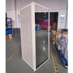 Customized Slimline Aluminium French Doors White Anti Theft