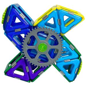China STEM Educational Colorful Magnetic Tile Building Set Boomerang Shaped Block Toys factory