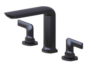 China Bathroom Tap In Classic Design Two Lever Mixer Tap For Countertop Washbasins Three Hole factory
