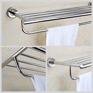 China Lavatory Bathroom Towel Racks OEM ODM Wall Mount Towel Shelf Stainless Steel 304 factory