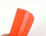 Orange PVC ABS Plastic U Channel Extrusion Profile