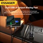ESSAGER ES-CC18 Series 73W USB-A Car Cell Phone Charger Outlet Quick Car Charger
