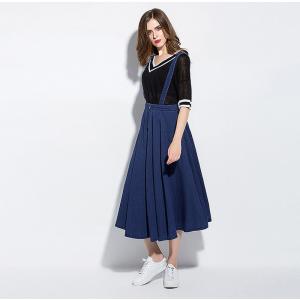 China Stunning modern style bandage long length denim skirts factory