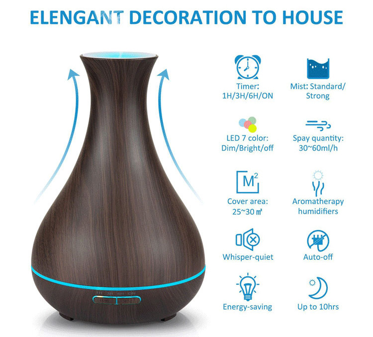 Dark Wood Grain Oil Diffuser