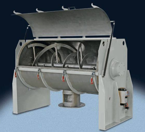 China Horizontal Screw Spiral Ribbon Mixer 2 Ton 3080*1625*2453mm Dimension factory