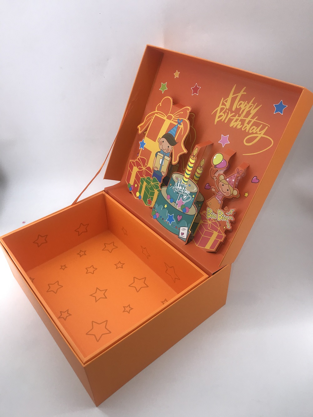 Customized Size 3D Cardboard Rigid Box in Pantone Color for Surprise Gift Packaging