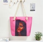 African American Women Black Shoulder polyester canvas tote bag Handbag Fit Work