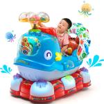 Commercial kids coin operated game machine QQ Whale kiddy rides for children