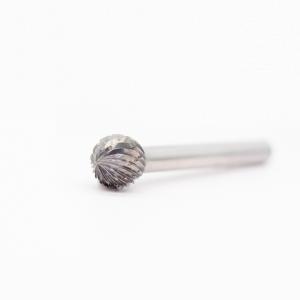 China Ball Head Double Cut Carbide Rotary Burs 1&quot; Cut Diameter 2-7/8&quot; Overall Length On 1/4&quot; Shank factory