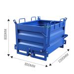 Metal Powder Solid Bulk Bins Steel Bottom Dumping Hopper Open Top Refuse