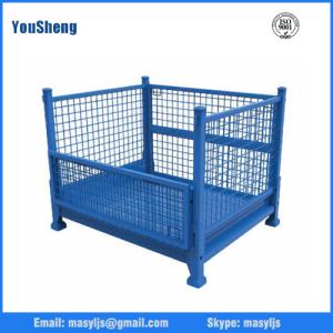 China Collapsible Stackable Steel Pallet Container, Warehouse Cage, Box, Stillage factory
