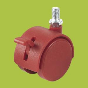 China office chairs casters thread stem red caster with brake factory
