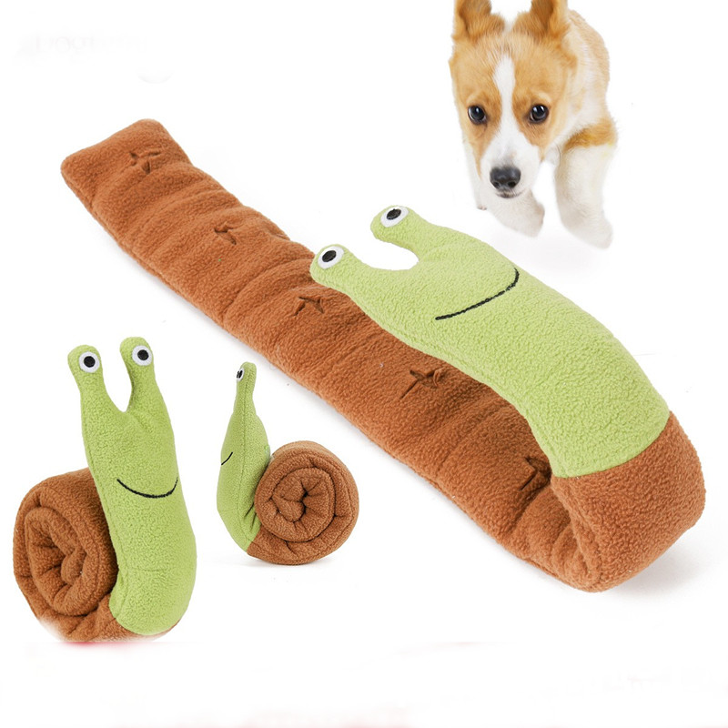 Snail Sniffing Pet Toys Plush Molars Puzzle Dog Toys Phonation Interactive Pet Products