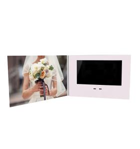 China custom design video brochure for wedding, 7 inch LCD wedding video brochure invitation card factory