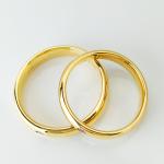 Precious Stone Rubby Sapphire 0.04ct 18K Gold Couple Rings