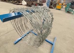 China Flat Wrap Welded Razor Wire Mesh Double Coil Concertina High Security Galvanize factory