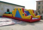 Giant Commercial Inflatable Obstacle Course with slide / Inflatable Tunnel 10x4m