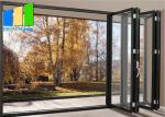 Aluminium Windproof Folding Glass Door For Apartment With Double Glazed Glass