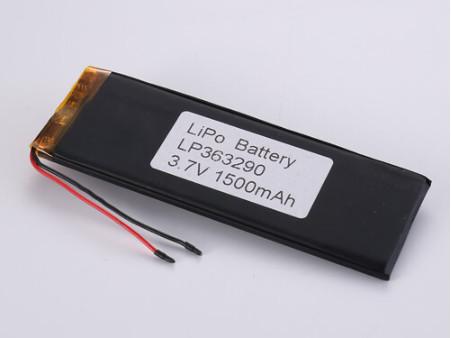 LP363290 3.7V 1500MAH li ion battery manufacturers 1C Peak Discharge Rate High
