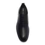 Anti Odor Breathable Mens Black Lace Up Leather Shoes
