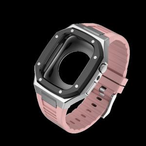 China Rubber Strap Apple Watch Case 45mm Luxury Apple Watch Case OEM factory