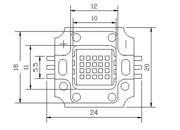 China Factory Bridgelux Epileds 10w 20v 24v 42mil Red High Power Led Diode 620nm