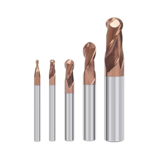 DLC Coated Carbide Cutter Tool for Metal , 2 Flute Cutting Tools Milling Cutters