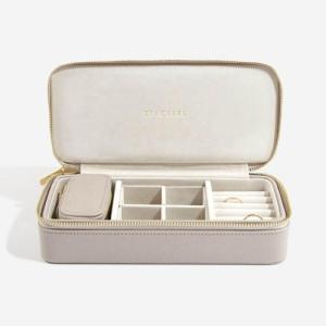 China Lady PU Leather Ring Necklace Packaging Box Organizer Case Custom Logo Printed factory