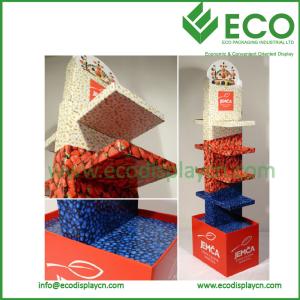 China Two Side 10 Traies Floor Display For Dried Fruit, POS Cardboard Display Stand For Food factory