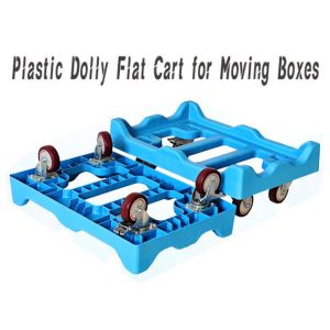 Plastic Dolly Flat Cart For Moving Boxes Heavy Duty 600*400mm Platform Dolly Trolley