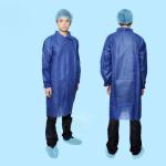 Waterproof 70g Disposable Lab Coat With Zip Closure