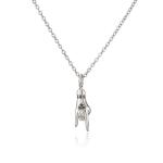 925 Sterling Silver Chain Necklace Unique Handsome Middle Finger Pendant