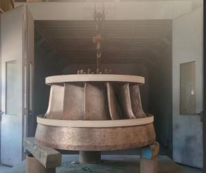 China 100KW Francis Water Turbine With Carbon Steel Spiral Case And Guide Vane factory