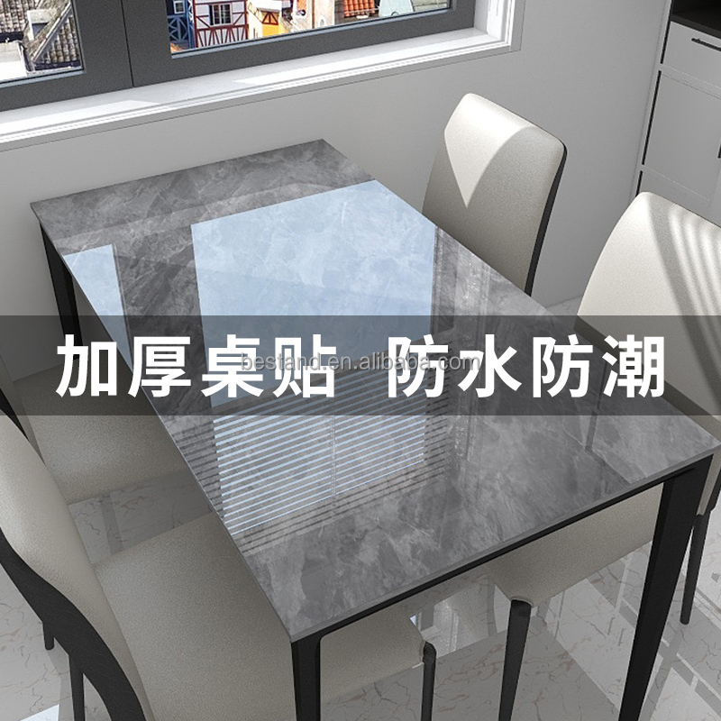 Modern White Marble Peel Off Wallpaper 60cm*10m Roll Size for Kitchen Modern Design Style