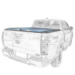 Aluminum Alloy Hard Type Folding Pickup Truck Bed Cover for 2015 Ram 2500 8ft