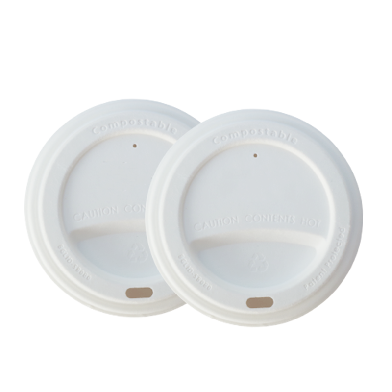 GB/3561-89 Compostable Sugarcane Bagasse Coffee Cups With Lids