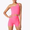 Buy cheap 87% Polyester Cropped Biker Shorts Sets Moisture Wicking 4 Way Stretch from wholesalers