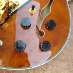 Hollow body jazz 335 electric guitar, Maple top gold hardware electric guitar