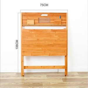 ODM Foldable Natural Bamboo Study Table Desk With Storage Box