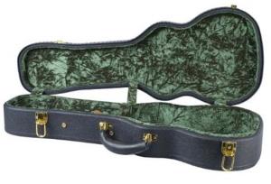 China Wood Ukulele Hard Case Grenn Velvet Padding Interior With PVC Leather Exterior factory