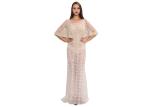 Champagne Beaded Lace Long Middle Eastern Prom Dresses For Bride Bridesmaid