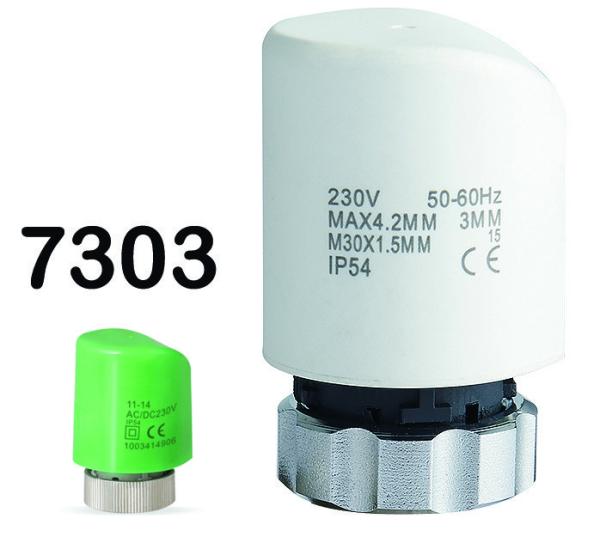 7303 7304 7305 Transparent Shell Thermoelectric Actuator Wax Motor Driven CE