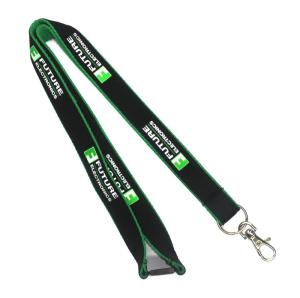 China Metal Ring Silk Screen Printed Lanyards Cell Phone Neck Strap 20MM Width factory