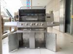 Factory price kitchen bbq easy grill slow 4 burners stainless steel protable gas