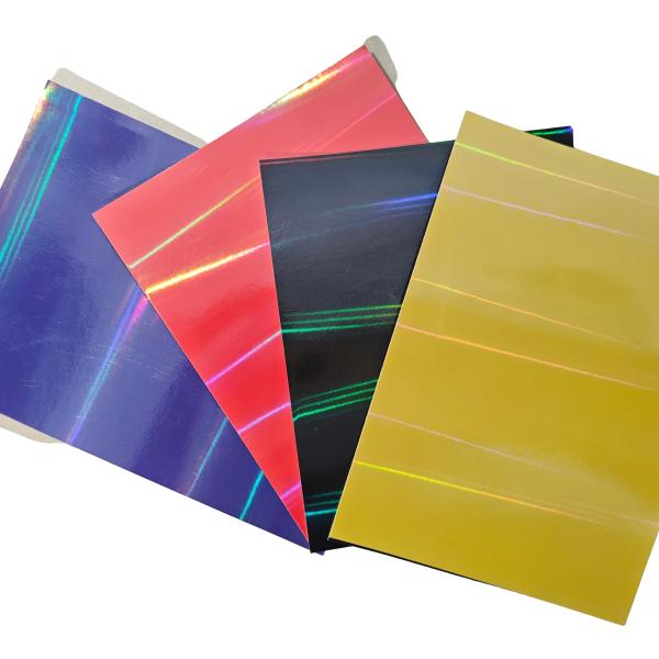 Pillar of Light Cold Holographic Lamination Vinyl Film Self-adhesive Sticker in Sheets and Rolls for Diy