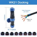 Threaded Sp Series Waterproof Connector Wk21 Docking Circular Pin Plug And
