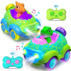 China Electric 2.4G Cartoon Remote Control Cars Dinosaur Radio Control Toys for Boys Girls factory