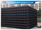 5m Black Outdoor Exhibition Booth the Big Cube Inflatable Venue for Advertisemen