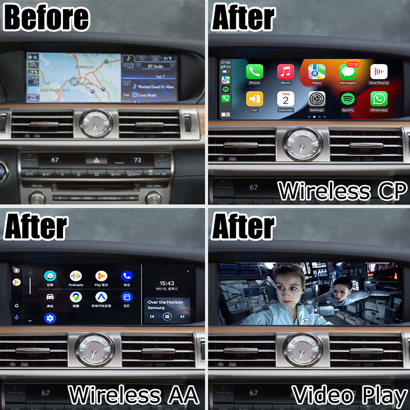 Wireless carplay upgrade for Lexus LS600h LS460 2012-2017 12 display android auto screen mirroring by Lsailt