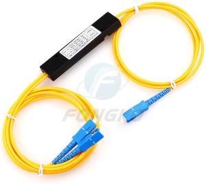 China 1*2 Fiber Optic Coupler double wavelength 1310 1550nm 1*2 Fbt Fiber Optic Splitter Fiber Optic Fbt Splitter Abs BOX factory